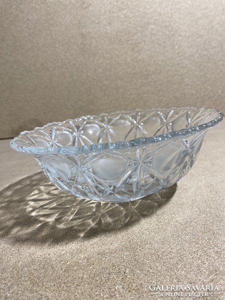 Lead crystal salad set, 25 x 9 cm 1 piece, 13 x 6 cm 6 pieces. 3018