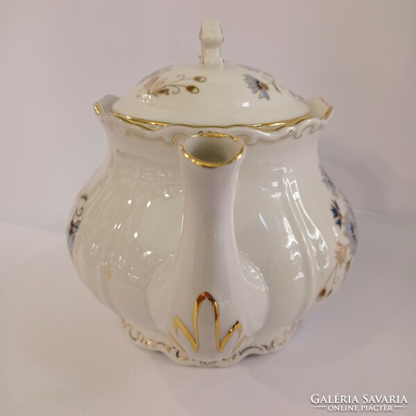 Zsolnay tea pot with cornflower