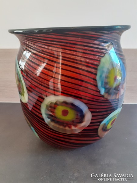 Huge Murano glass vase from the 1960s, 34 cm high