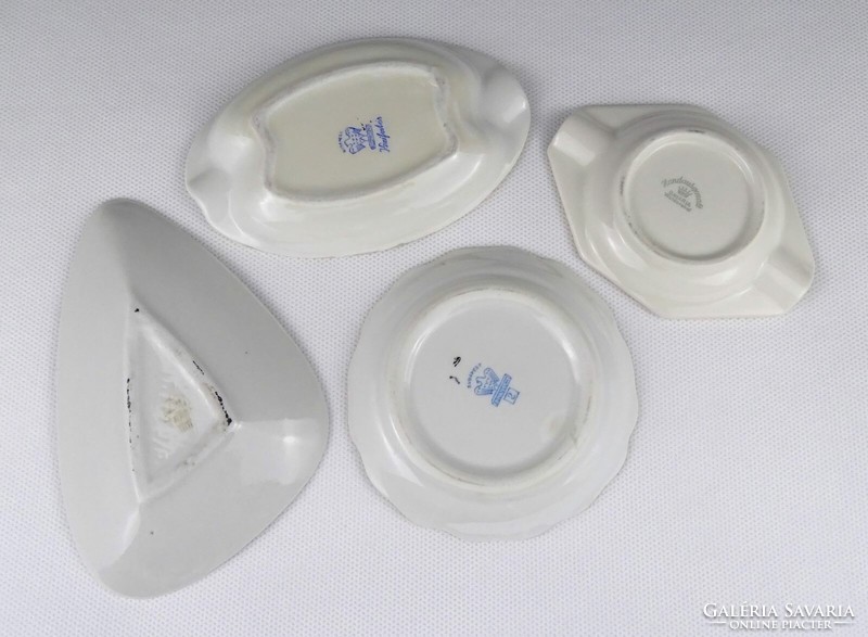 1Q452 old porcelain ashtray 4 pieces