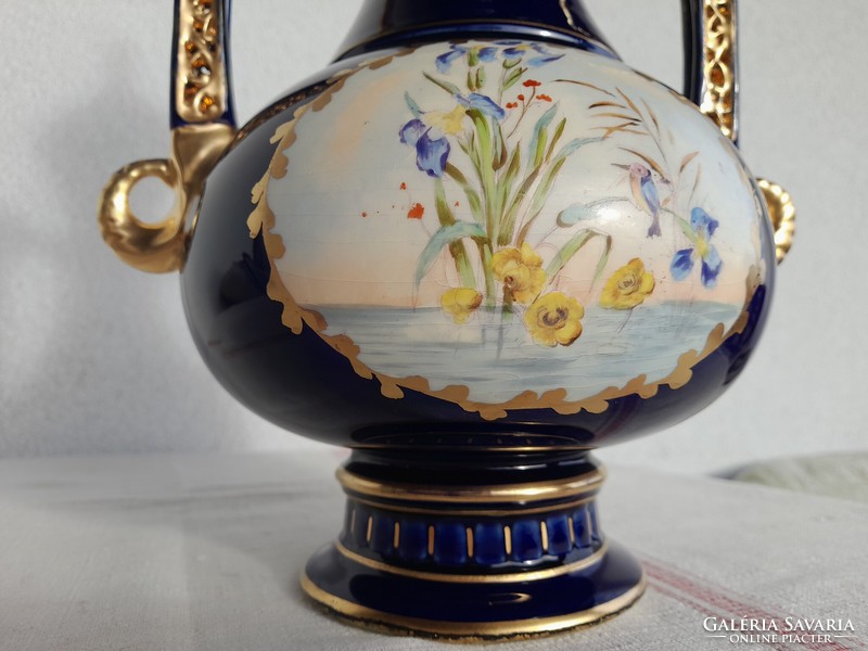 Ignatius Fischer historicizing decorative vase with lid, 1880-1890, 39.5 cm high