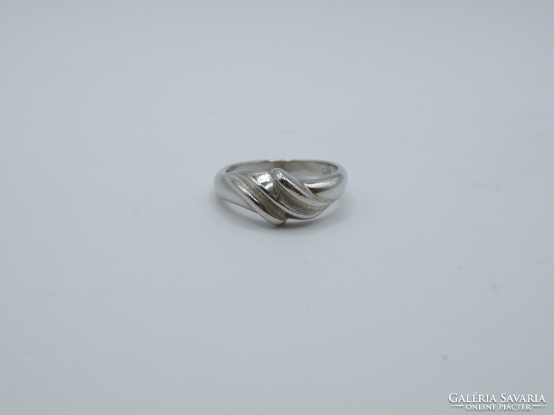 Uk0180 braided pattern silver 925 ring size 51