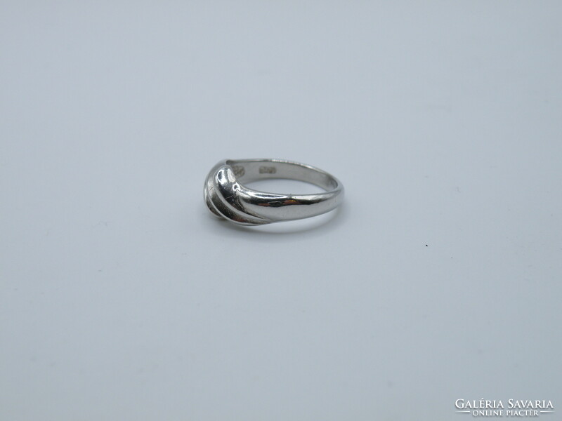 UK0180 fonott mintájú ezüst 925 gyűrű méret 51