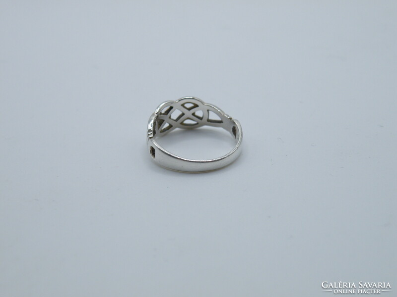 Uk0183 Celtic Knot Pattern Sterling Silver 925 Ring Size 51