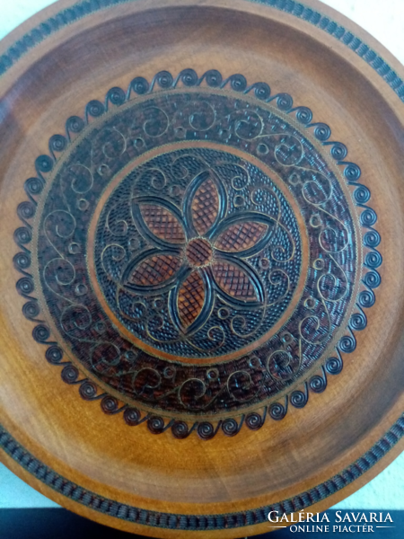 Old (handmade) wooden decorative bowl for sale