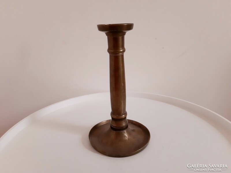 Antique copper candle holder