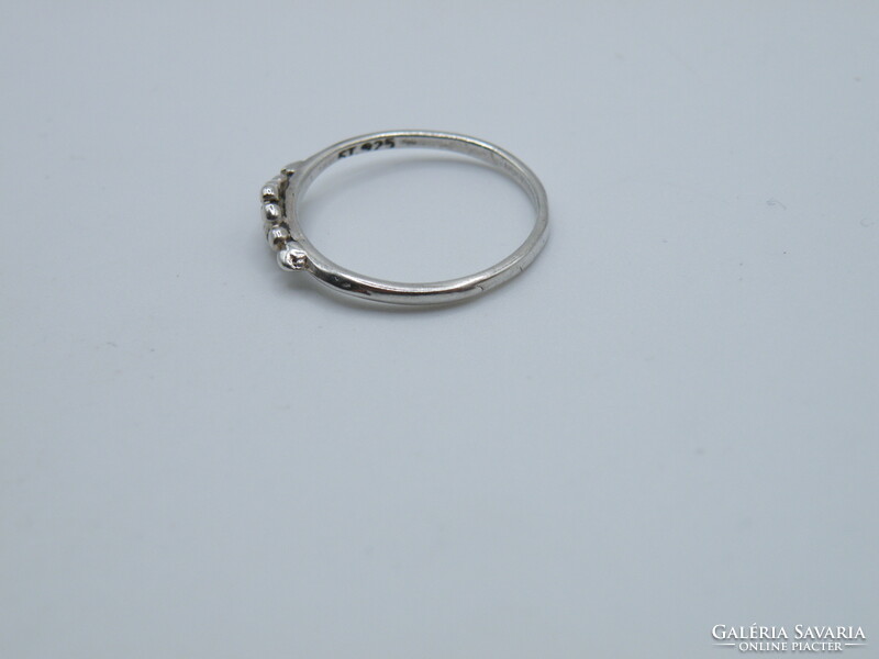 UK0184 Vékony virág mintájú ezüst 925 gyűrű méret 54
