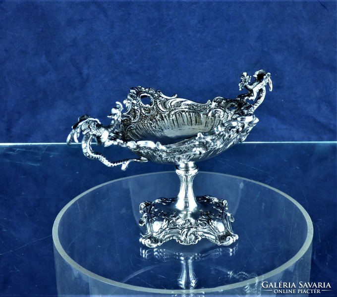 Sumptuous, antique silver ring holder, approx. 1890!!!