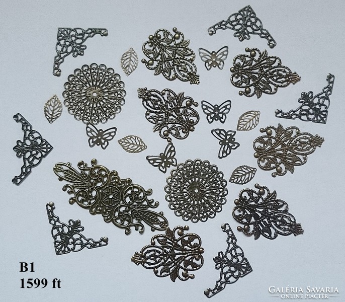 Filigree parts package bronze b1 metal plate