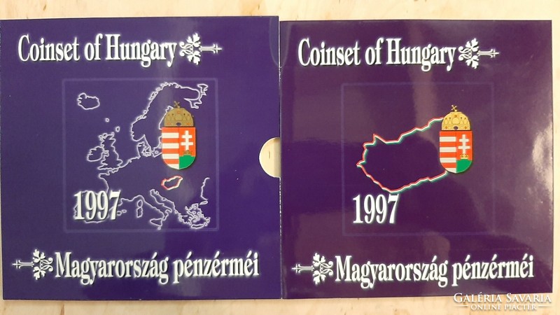 RITKA !!  1997 forgalmi sor BU kivitel UNC Magyarország pénzérméi dísztokban