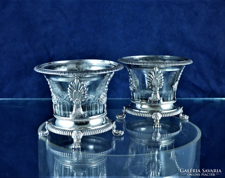 Amazing, antique silver salt & pepper holder, Paris, ca. 1820!!!