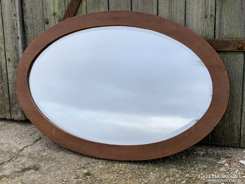 Old wall mirror dressing table mirror 1930s, beautiful, with original glass, 57cm x 88cm frame