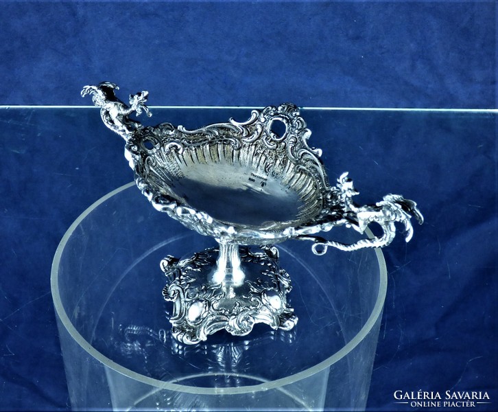 Sumptuous, antique silver ring holder, approx. 1890!!!