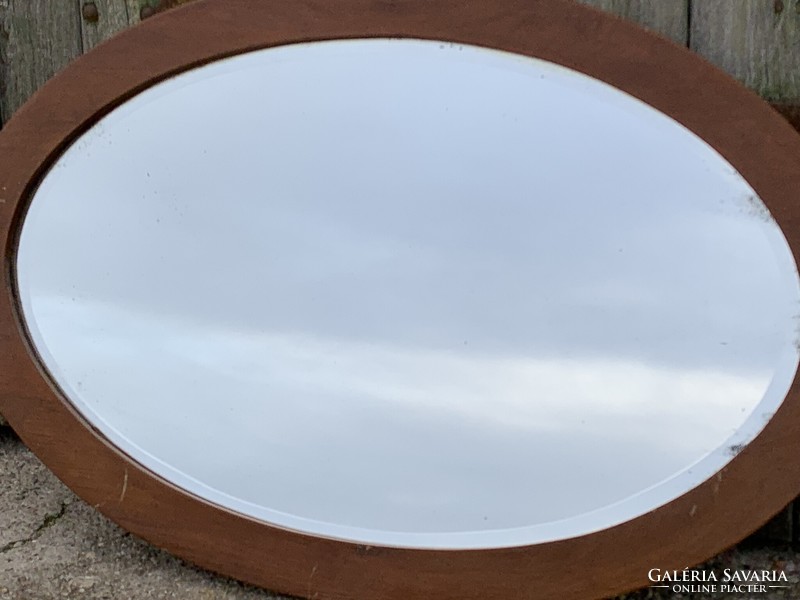 Old wall mirror dressing table mirror 1930s, beautiful, with original glass, 57cm x 88cm frame