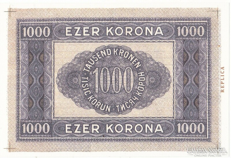 Hungary 1000 crowns replica 1919 unc