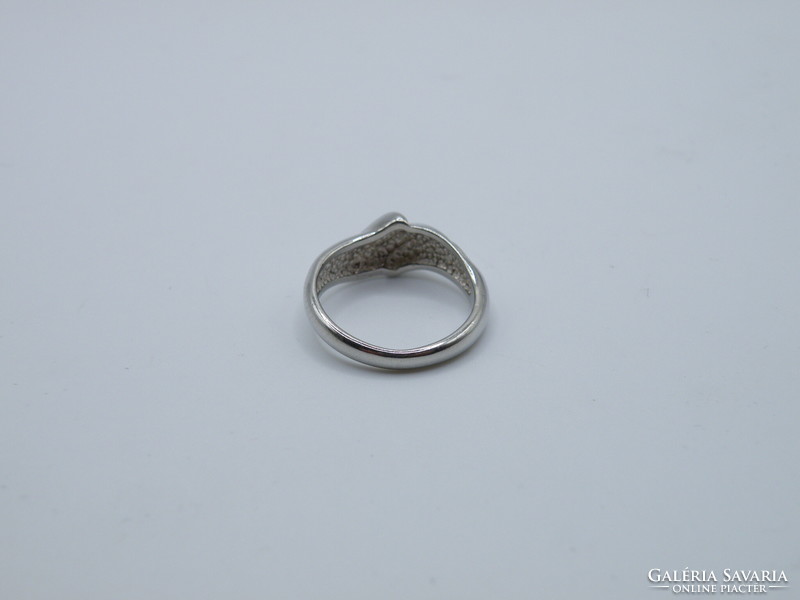 Uk0180 braided pattern silver 925 ring size 51