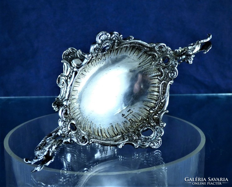 Sumptuous, antique silver ring holder, approx. 1890!!!