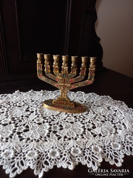 Copper menorah