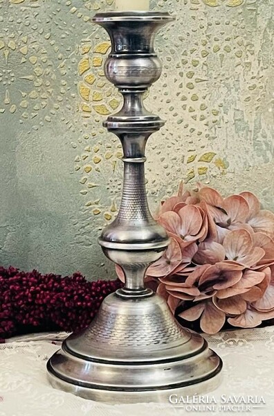 Silver plated candle holder