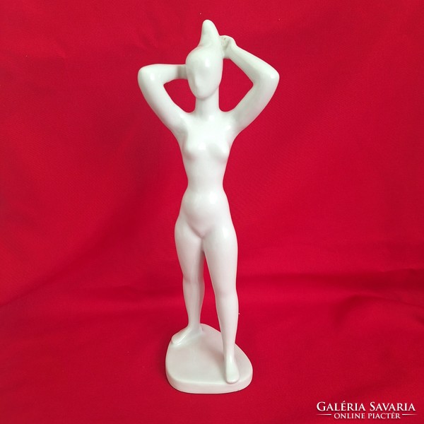 Art deco drasche porcelain female nude statue