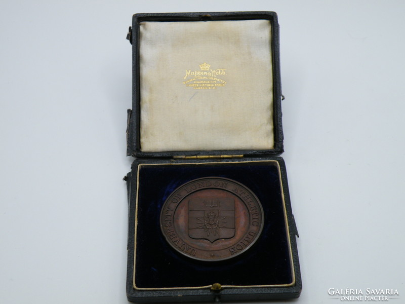 UK0203  1912 angol bronz medál gátfutás University of London Athletic Union