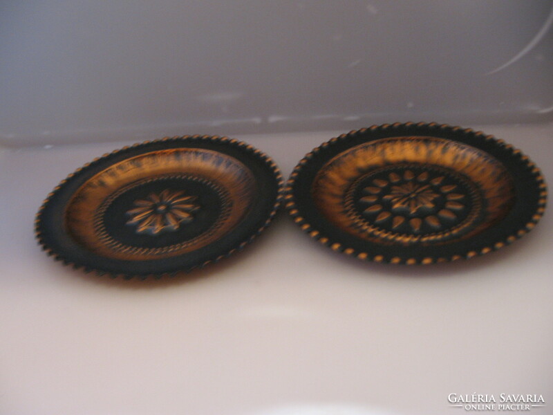 Pair of retro copper wall plates in one