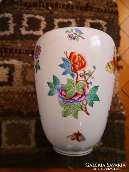 ANTIK Herendi Victoria mintás váza (Viktória), ritka formájú