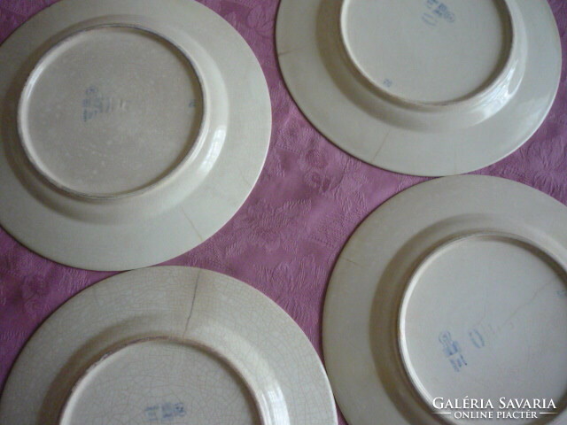 6 Pcs. Antique Zsolnay, family stamped plate 2402 16
