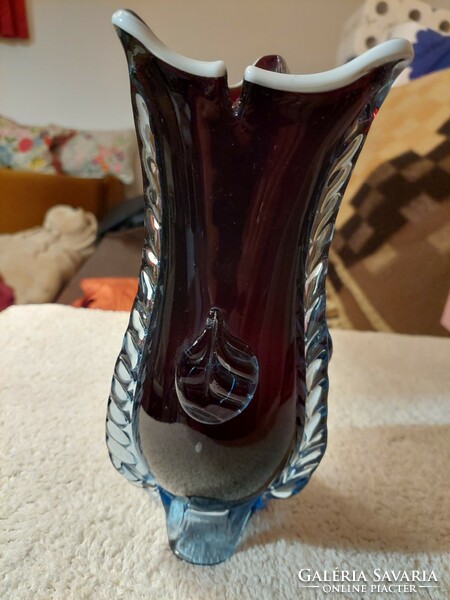 Beautiful, retro purple glass vase