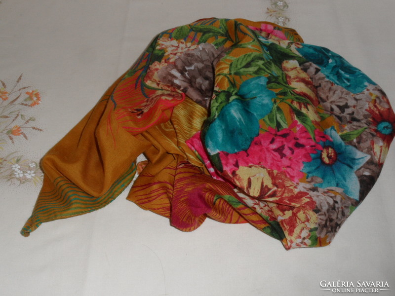 Cashmere ipek large floral women's scarf and shawl