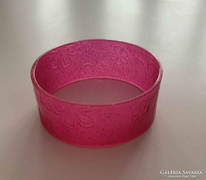 Original barbie shiny pink wide bracelet bangle