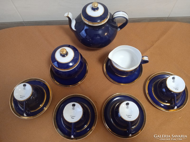 Szász Endre kobalt-kék 4 személyes teás készlet