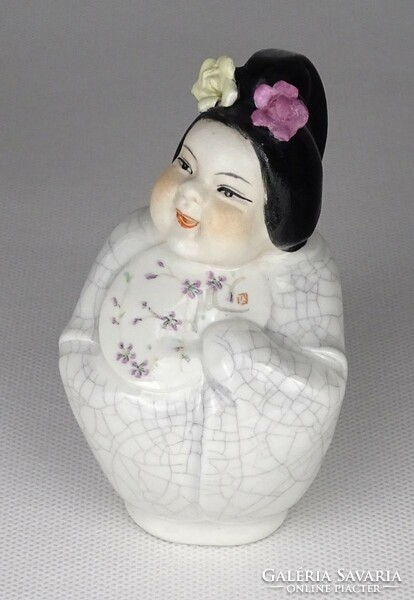 1Q349 Régi japán art deco porcelán nő figura 10 cm