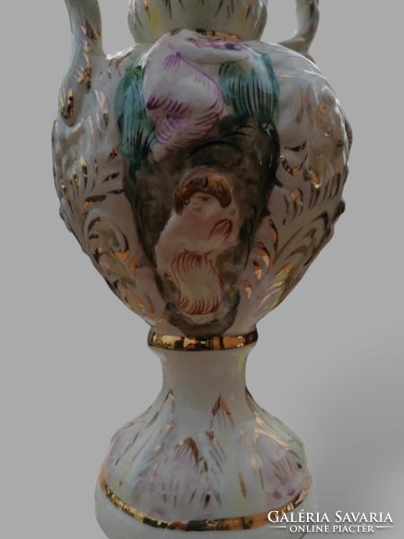 Capodimonte porcelán serleg, kancsó