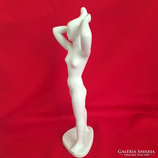Art deco drasche porcelain female nude statue