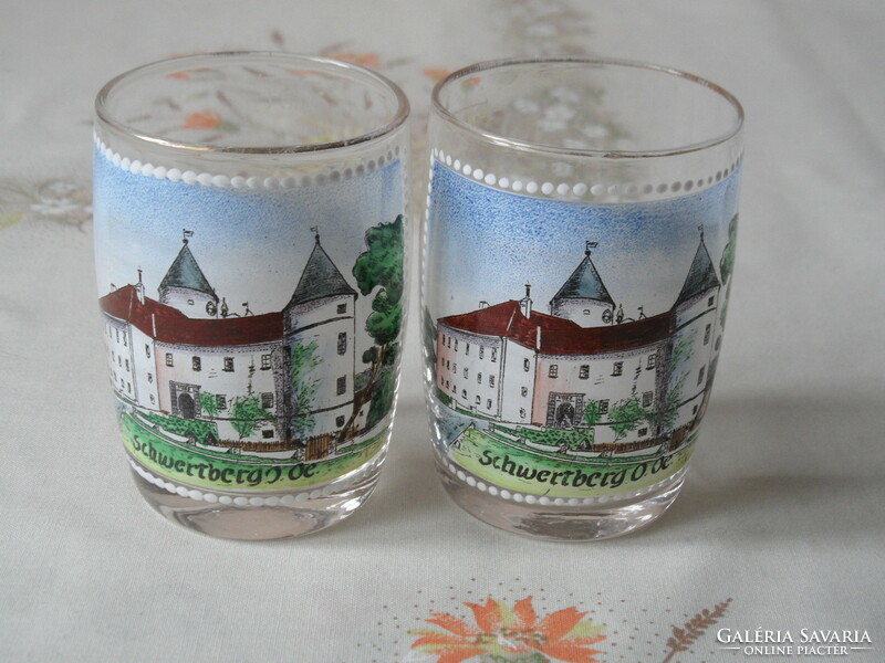 Schwertberg glass commemorative glass (2 pcs.)