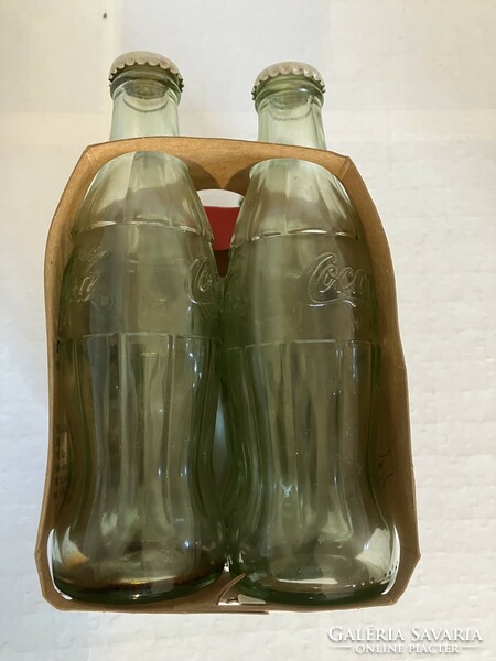 Coca Colá-s üveg (üres!) 6 darab, retro (21 éves) + karton