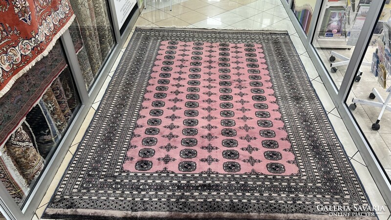 3551 Mauve Pakistani Bokhara Hand Knotted Woolen Persian Carpet 215x303cm Free Courier