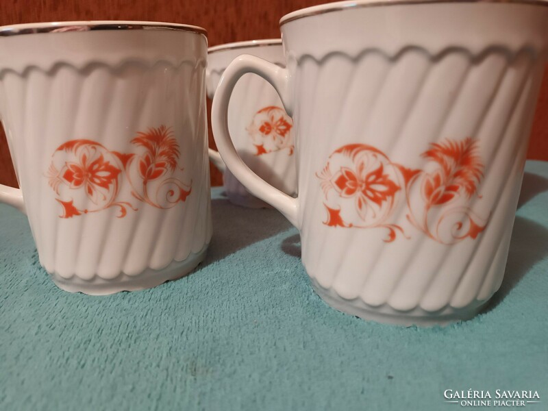 Iris (jrjs) Cluj Napoca - old rare flower pattern mugs 4 in one - made in Romania