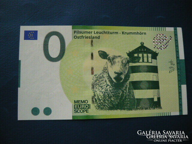Germany 0 memo euro ostfriesland lamb lighthouse! Rare commemorative paper money! Ouch!