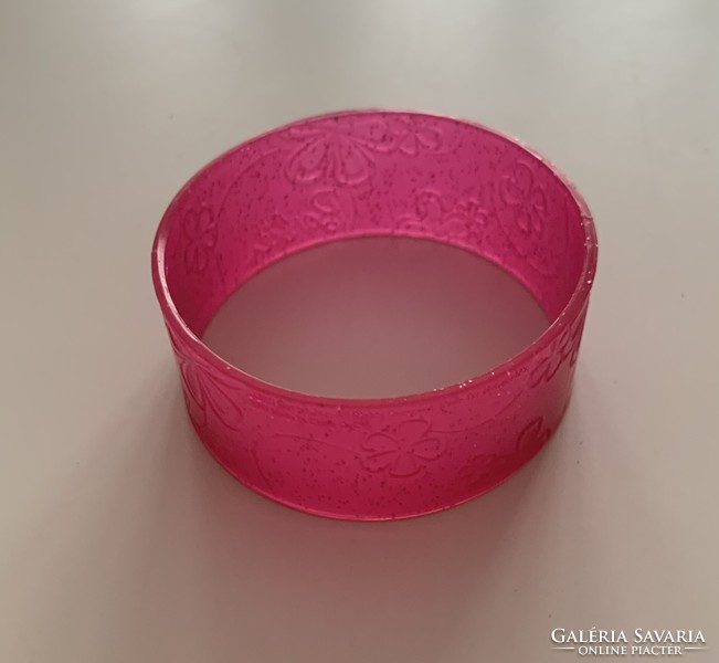 Original barbie shiny pink wide bracelet bangle