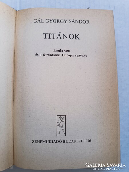Sándor Gál György: titans - Beethoven and the novel of revolutionary Europe
