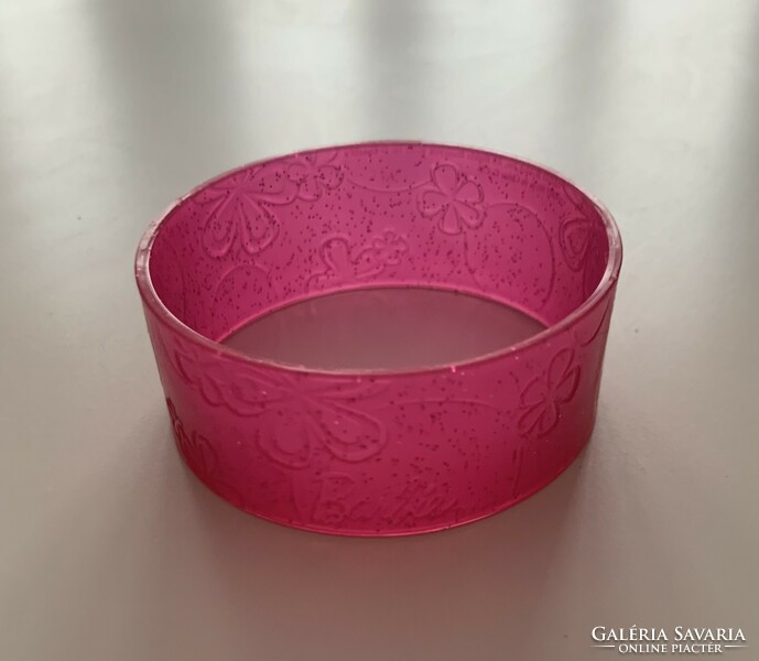 Original barbie shiny pink wide bracelet bangle