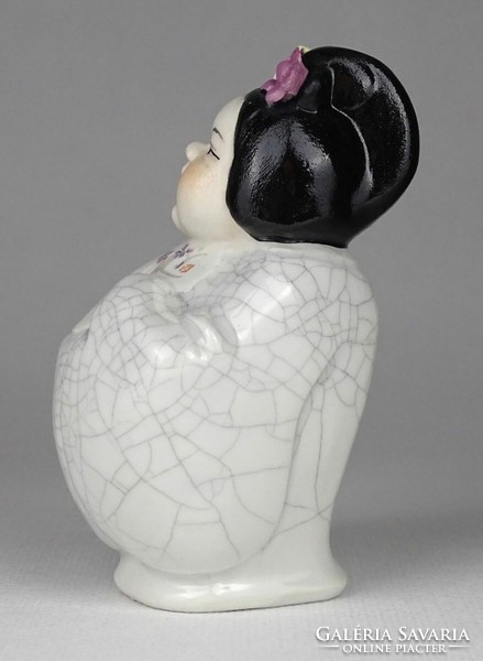1Q349 Régi japán art deco porcelán nő figura 10 cm