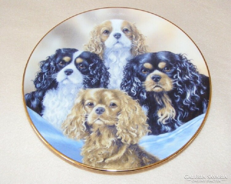 Dog porcelain wall plate, decorative plate