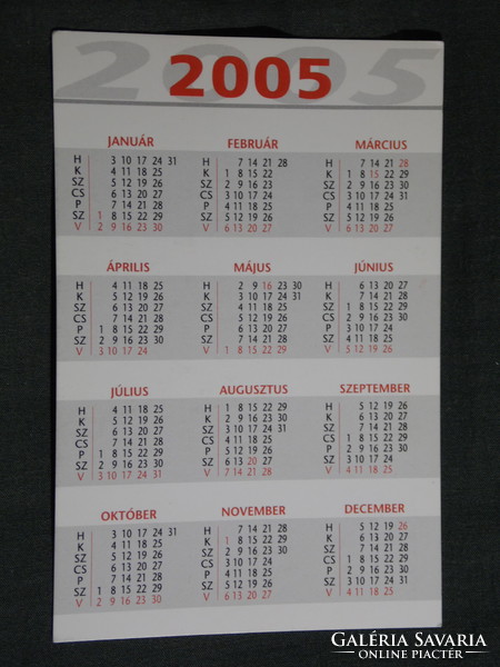 Card calendar, Ábrahámhegy spa association, graphics, 2005, (6)