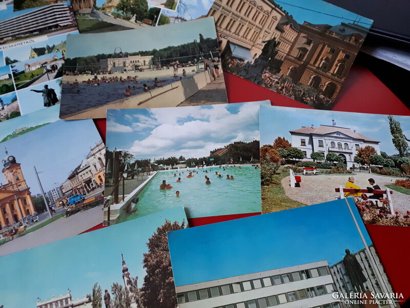 17 Hungarian cities postcards from the 70s and 80s