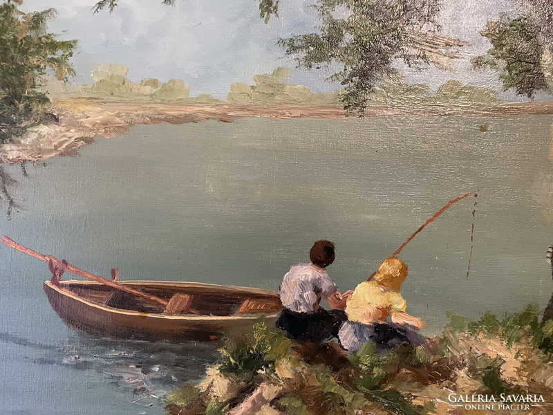 Fishing children 65x85cm!!!