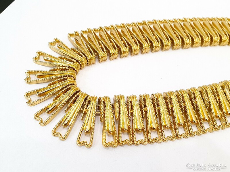 Monet -book piece-new york 1970's 18kt gold plated marked necklace