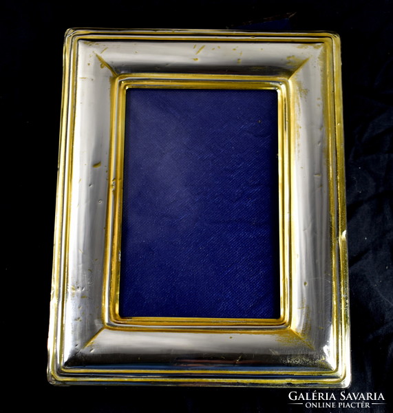 Thick-gram gilded silver photo frame!